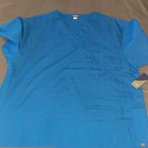 Royal blue scrub top